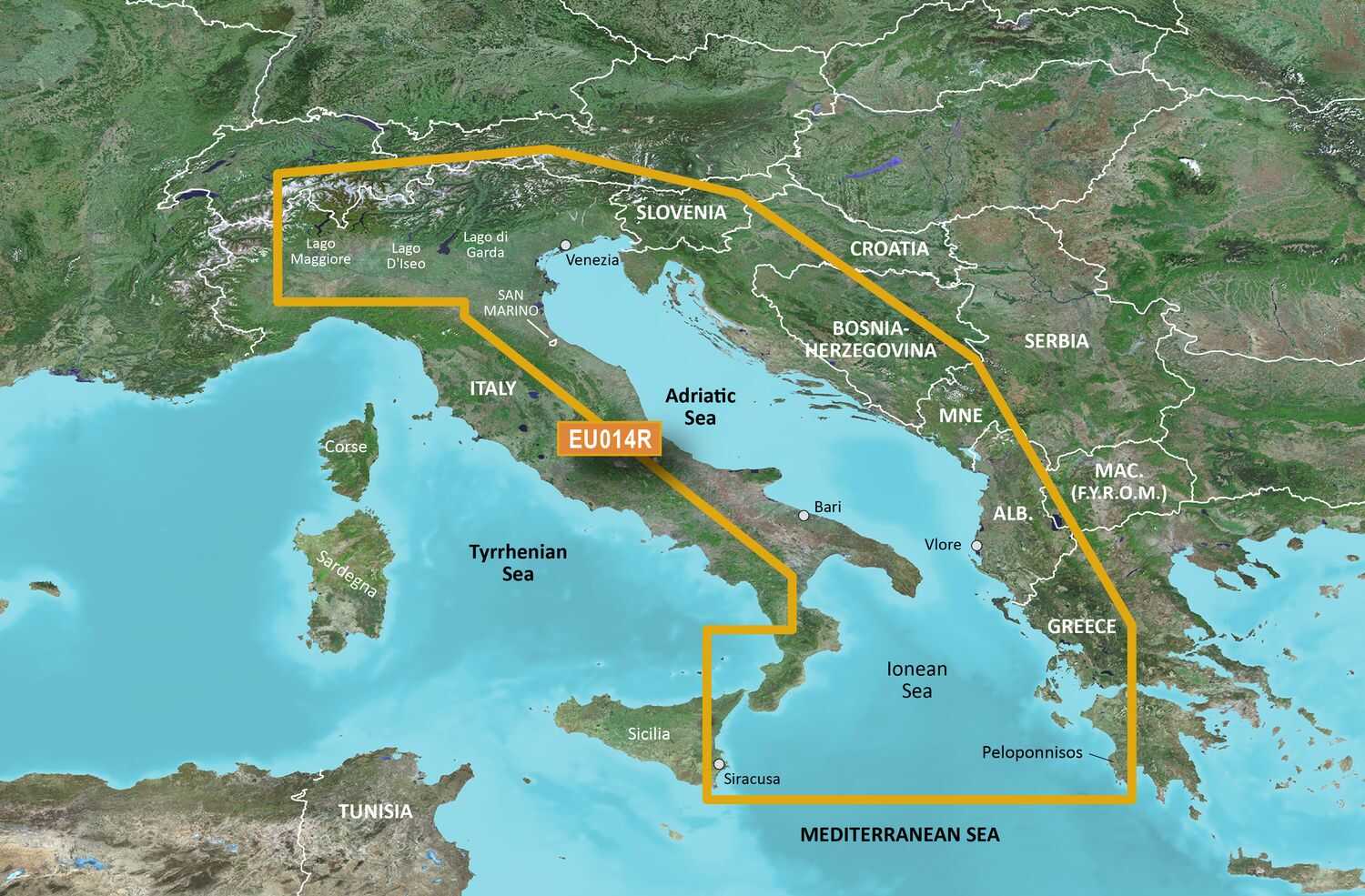 Garmin BlueChart g3 EU014R – Seekarte Italien Adria