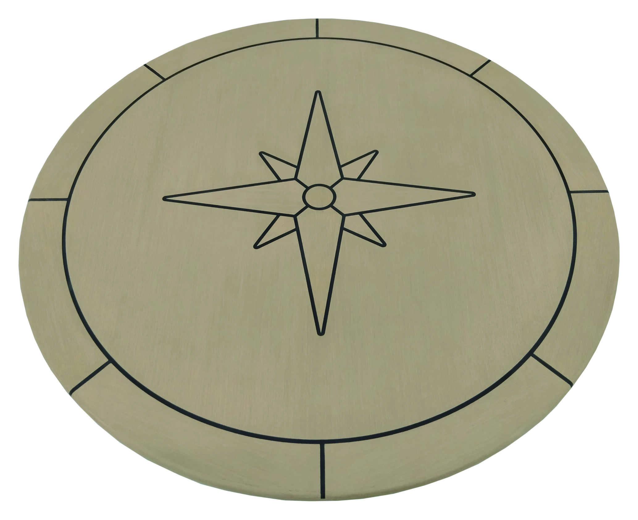 Runde Eude EcoTeak Tischplatte Ø 65 cm in natürlicher Teakholzoptik