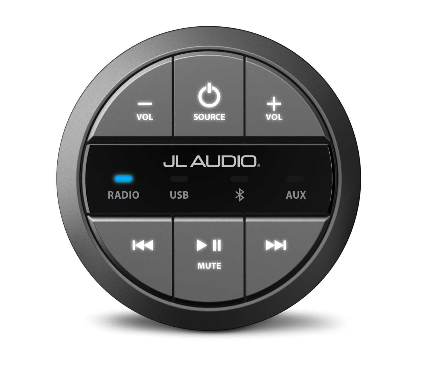 JL Audio Marine MMR-20-BE Kabelgebundene Bedienungseinheit für MM100 & MM50