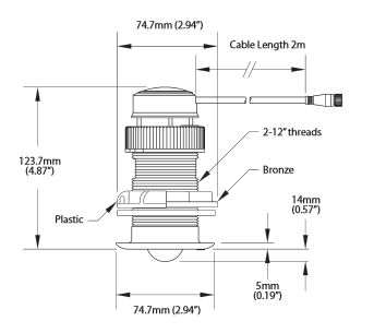 Maretron DST110 Aktiver Log-, Echolot- und Temperaturgeber