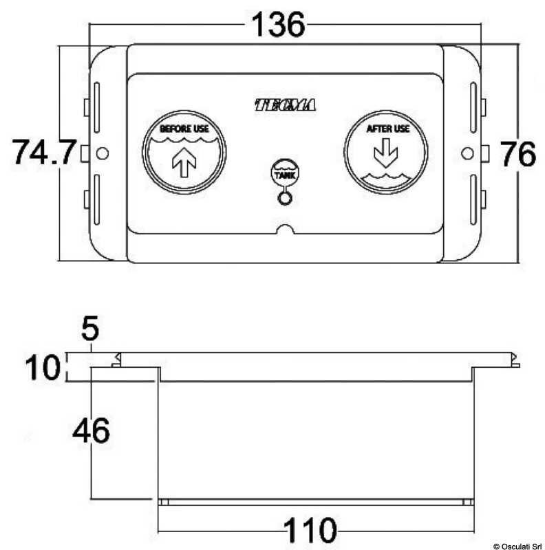 TECMA Bedienpanel All-in-One mit 2 Tasten