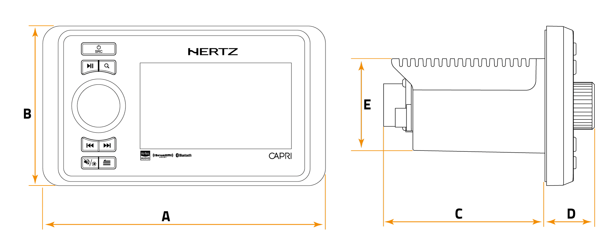 Hertz Marine Audio Capri Bedienungseinheit