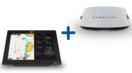 Raymarine AXIOM+ 12 RV Kartenplotter und Quantum 2 Q24D Doppler Radar im Set – präzise Navigation, 3D-Sonar und sichere Zielerkennung mit 15-m Kabel