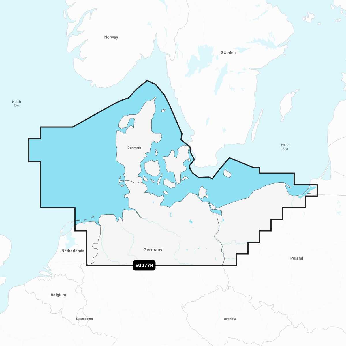 Navionics+ EU077R elektronische Seekarte für Dänemark, Deutschland Nord- und Ostseeküste – kompatibel mit GPS-Plottern
