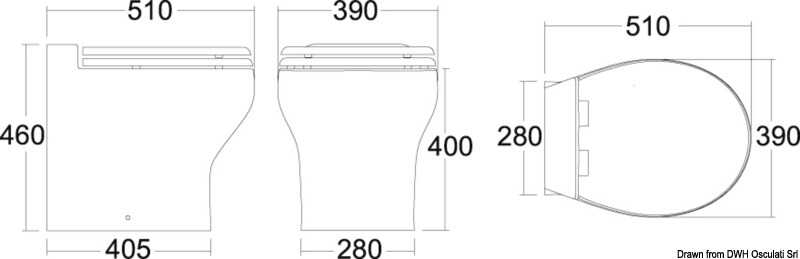 TECMA Elektrische Toilette Silence Plus 2G (2. Generation) mit Touch Bedienpanel