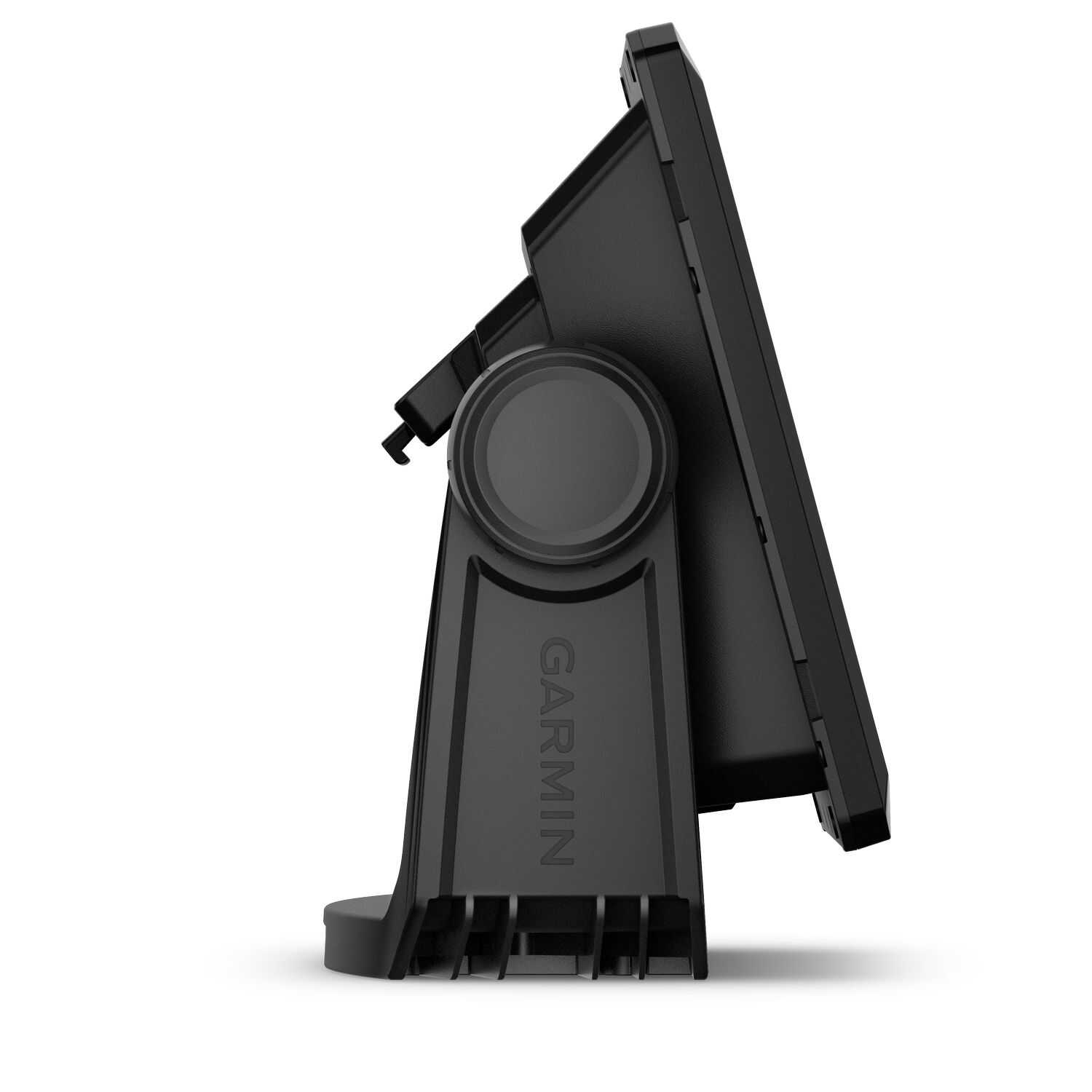 Seitenansicht des Garmin ECHOMAP UHD2 92sv Kartenplotters mit modernem Design und intuitiver Bedienung.