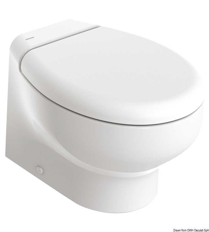 TECMA Elektrische Toilette Silence Plus Short 24 V SHALLOW BOWL mit All-in-One Bedienpanel
