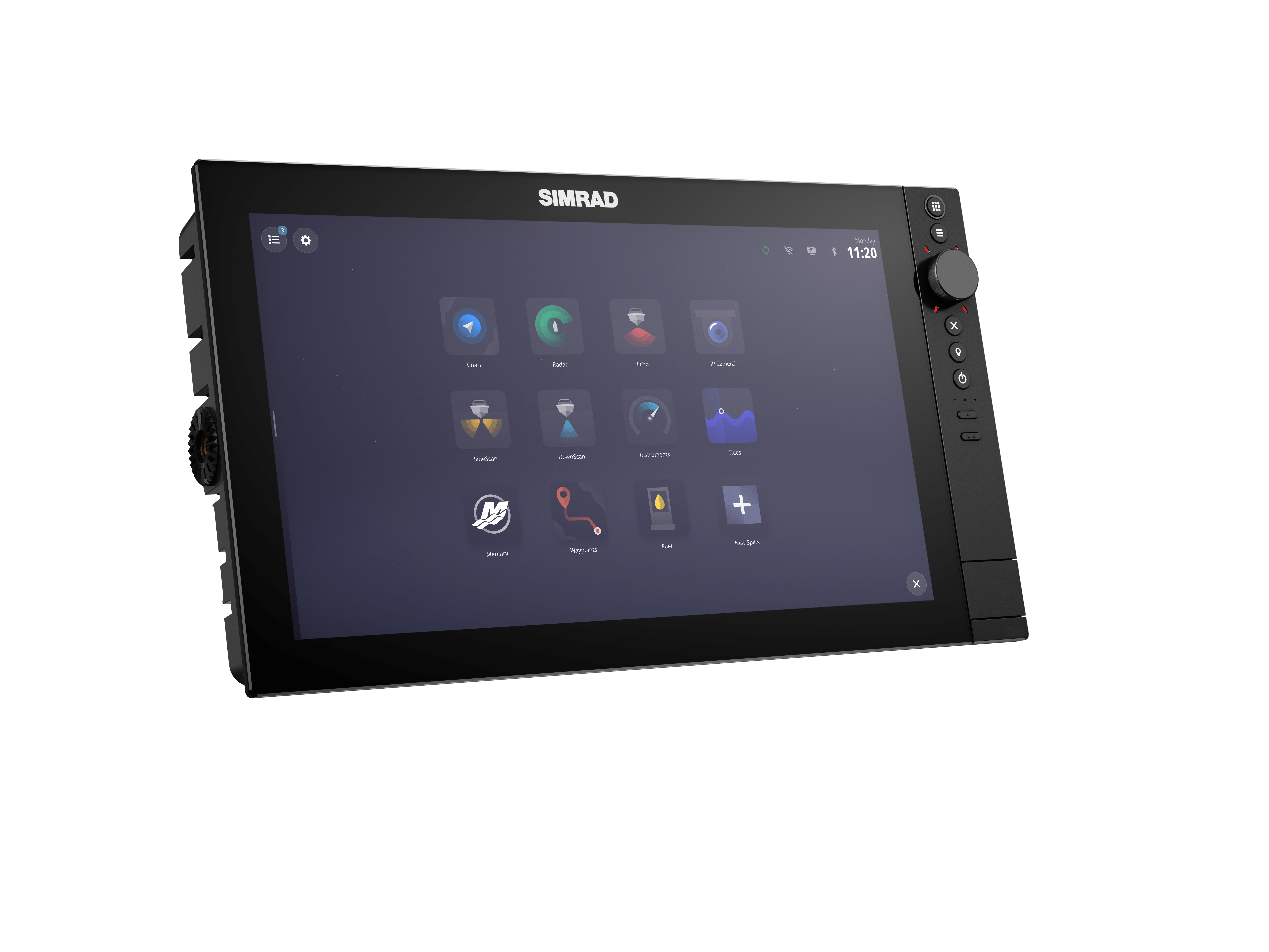 Simrad NSS 4 16-Zoll Kartenplotter integriert mit HALO®-Radar, Sonar, Autopilot, NMEA 2000 und C-MAP X-Gen Karten für ein vernetztes Bootssystem