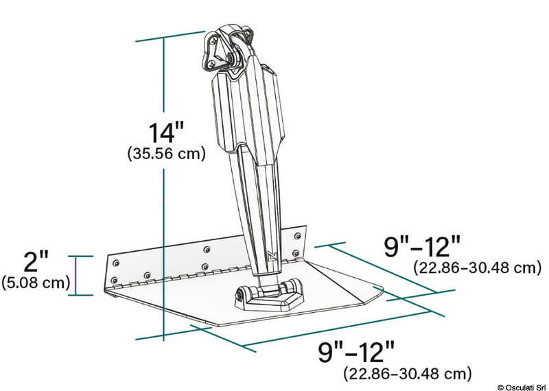 Robuste Edelstahl-Trimmklappen 9x12 mit automatischer Steuerung