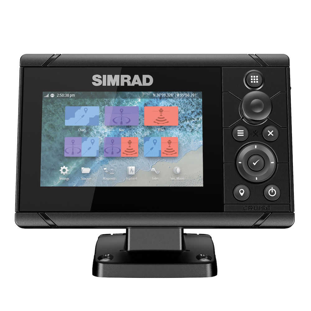 Simrad Cruise 5 Kartenplotter mit 83/200 kHz Heckgeber