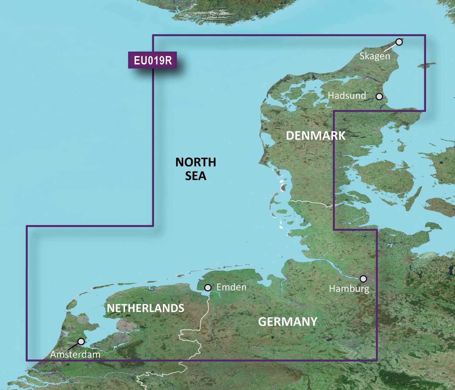 Garmin BlueChart g3 EU019R – Seekarte Amsterdam - Alborg