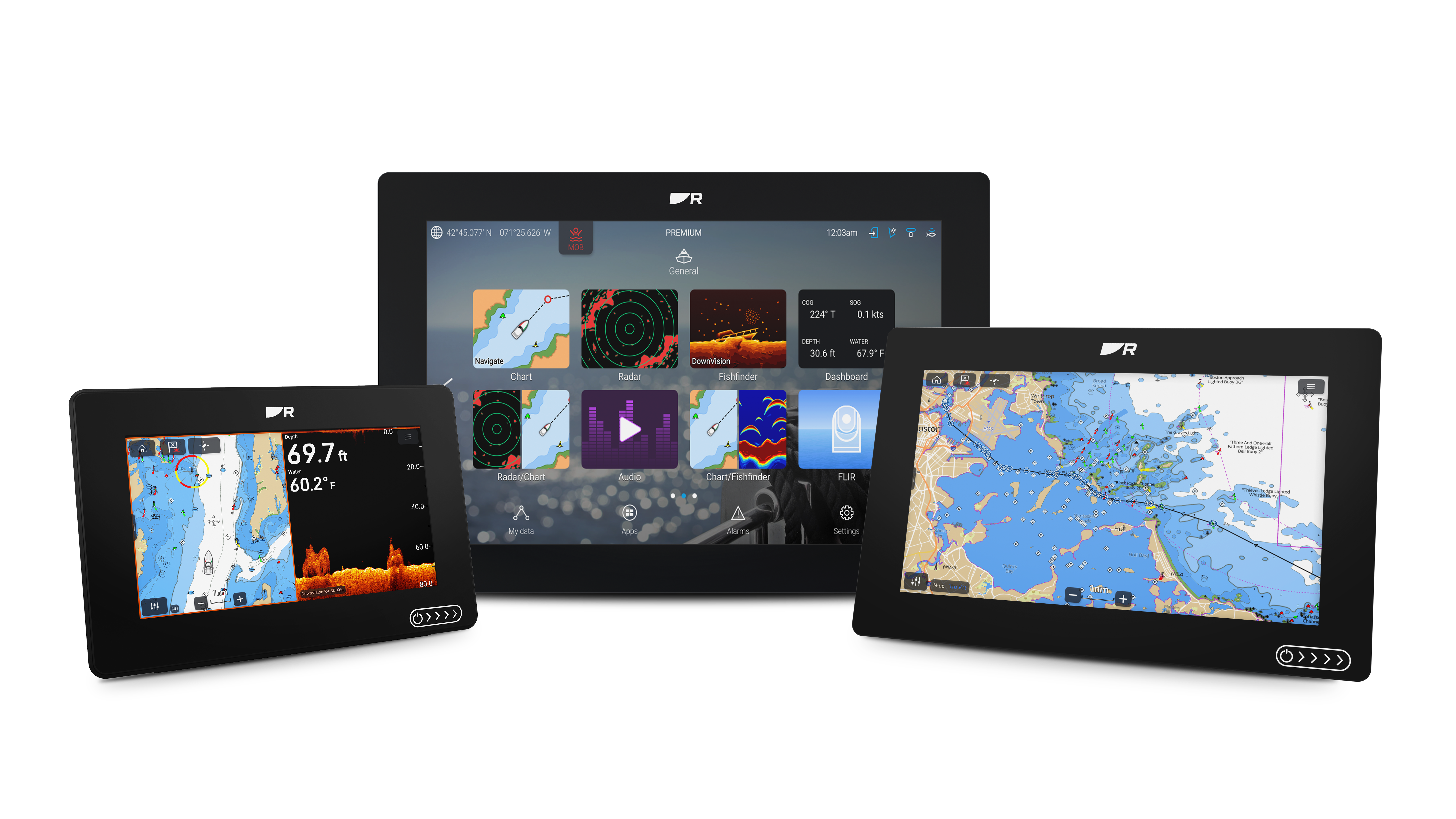 Raymarine Axiom 2 Kartenplotter 12 Zoll mit integriertem RealVision 3D Sonar