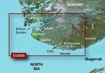 Garmin BlueChart g3 Vision VEU508S – Seekarte Kristiansand-Haugesund-Ryfylke