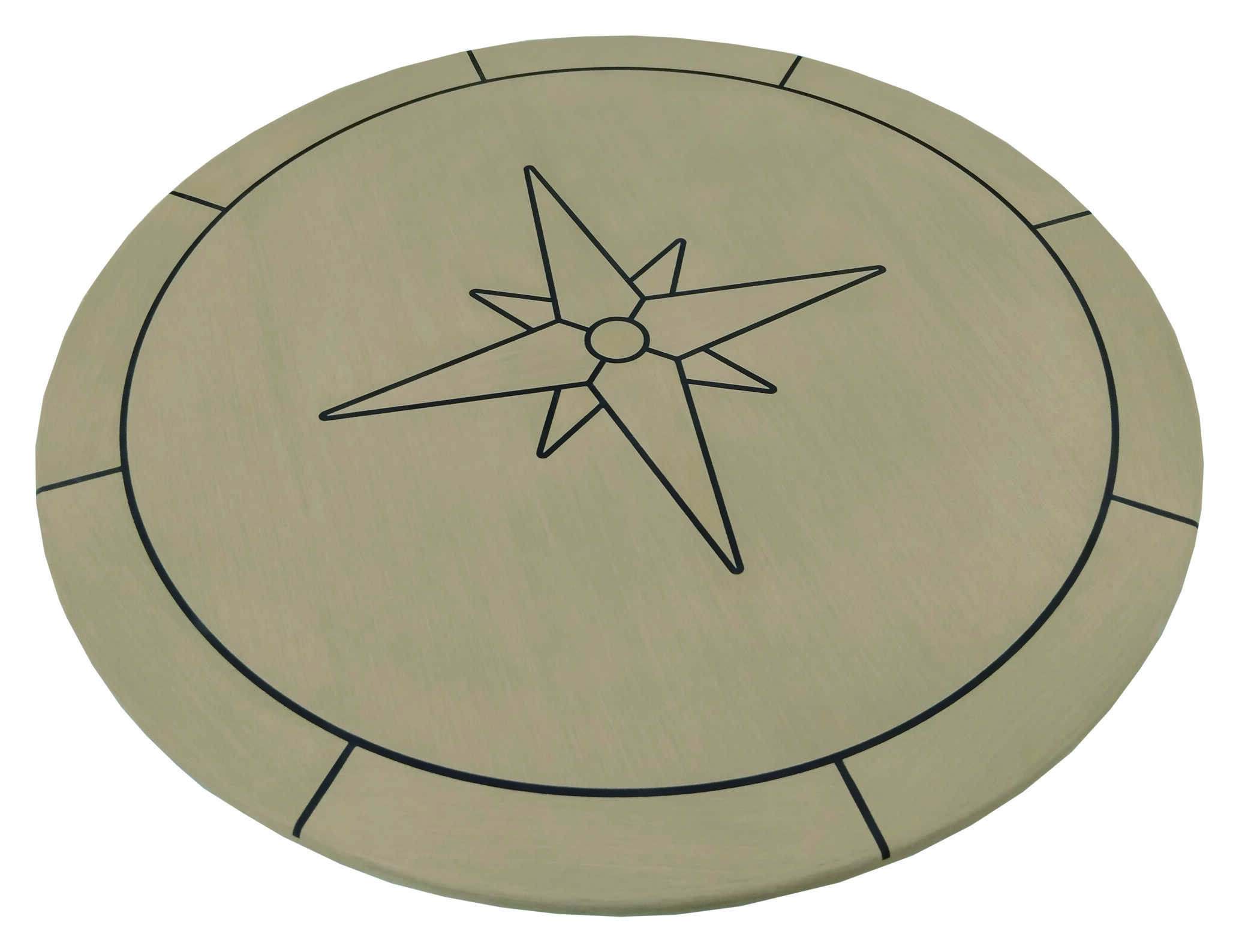 Runde EcoTeak Bootstischplatte mit 65 cm Durchmesser für den Außenbereich