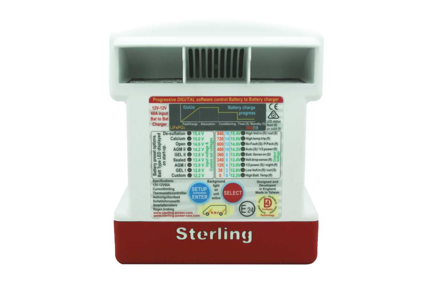 Sterling Power Batterie zu Batterie Ladegerät B2B Pro Batt Ultra 12V/60A