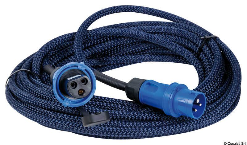 Osculati Kabel für Landanschluss mit robusten Polyestergeflecht und Cruiser-Stecker