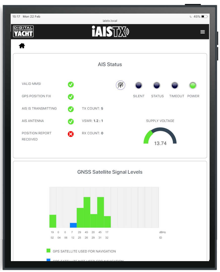 Digital Yacht iAISTX Klasse B AIS-Transponder