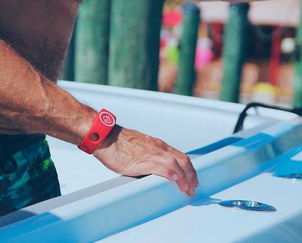 Fell Marine Silikon-Armband für xFOB AlarmChip Silikon Schwarz, Pink, Rot, Blau, neon gelb
