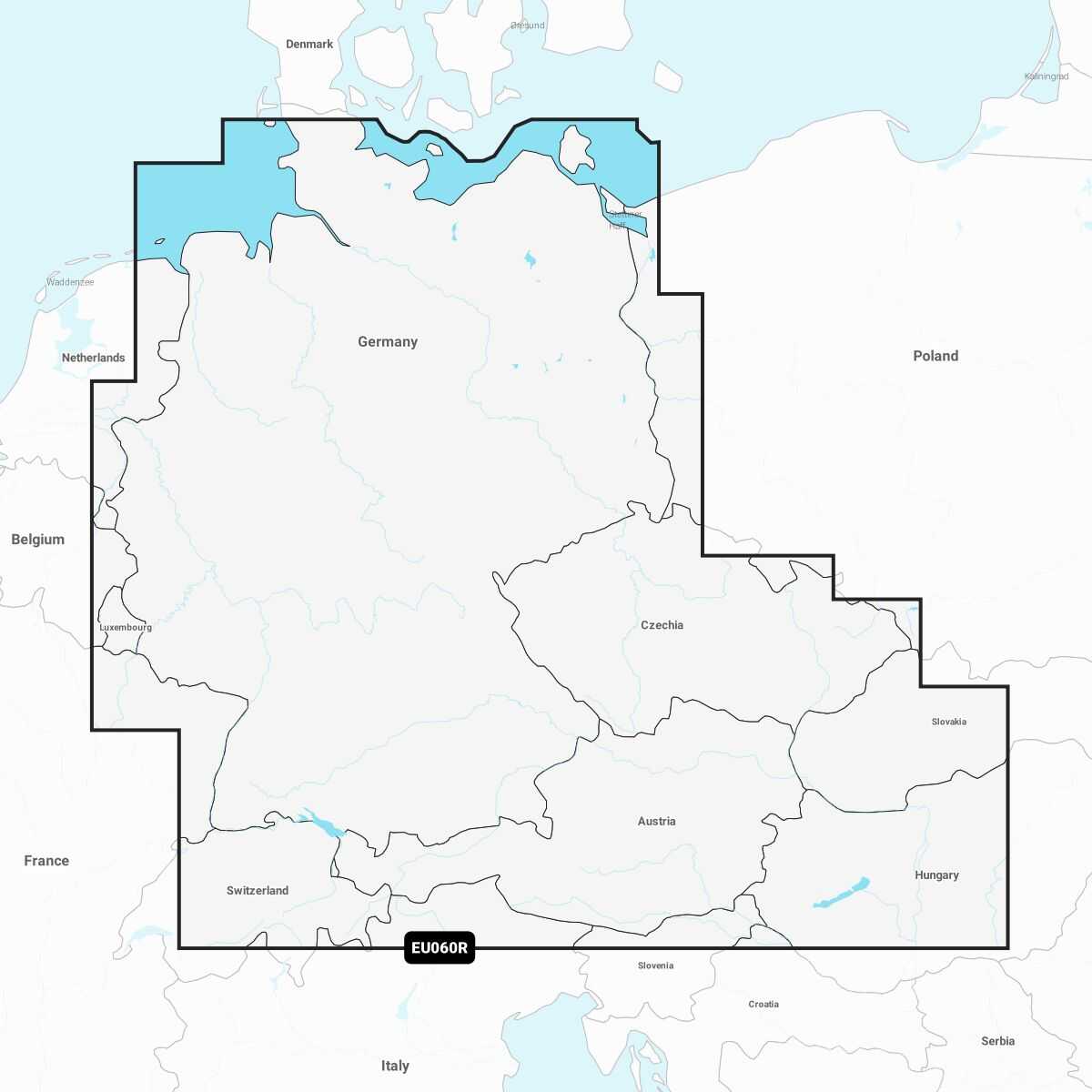 Navionics+ EU060R elektronische Seekarte für Deutschland Inlandsgewässer – kompatibel mit GPS-Plottern
