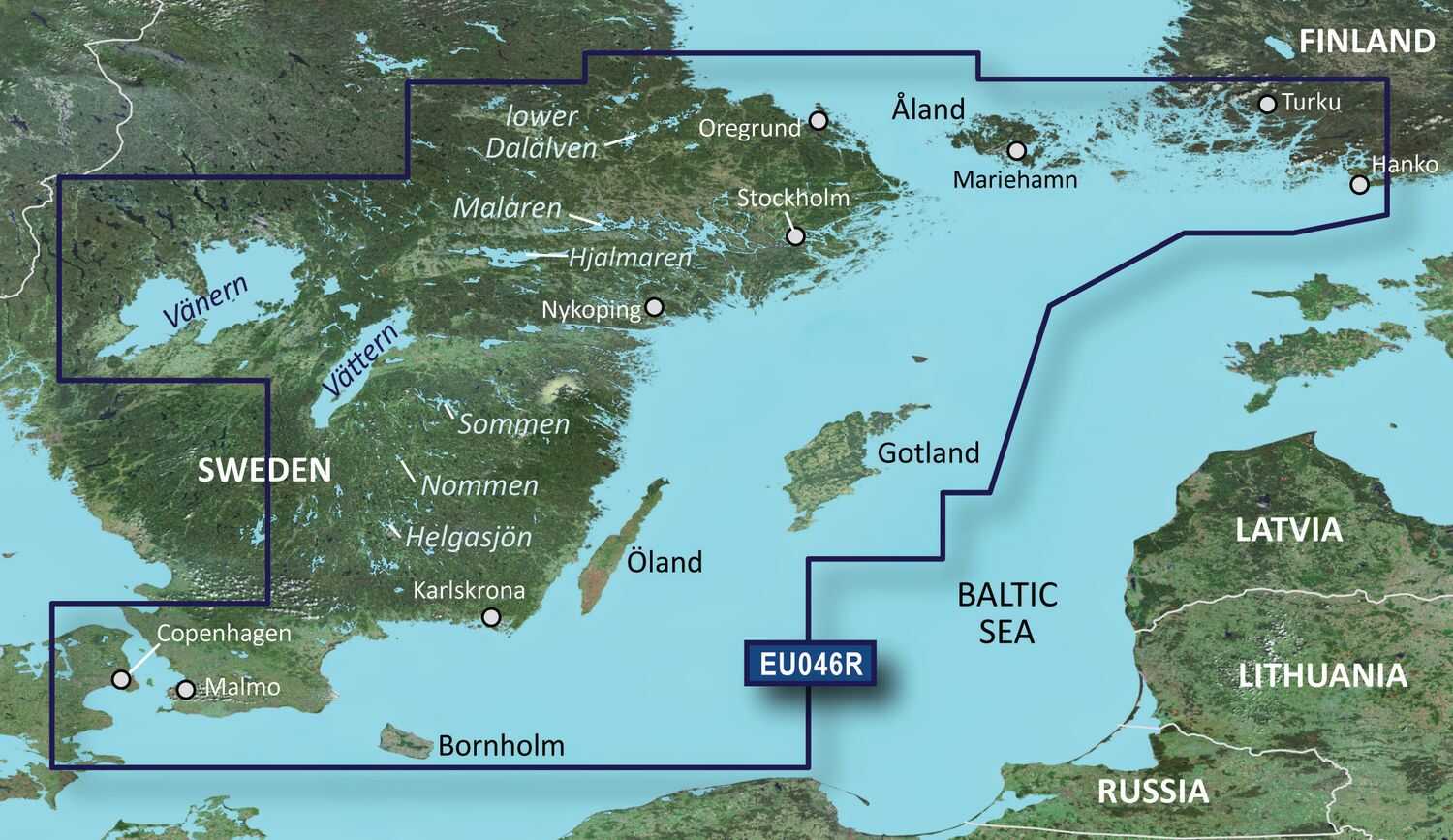 Garmin BlueChart g3 EU046R – Seekarte Schweden, Süd-Ost