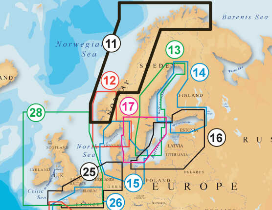 Navionics Platinum+ XL3 11P+ elektronische Seekarte Norwegen (Nord-West)