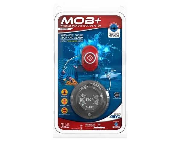 Fell Marine kabelloser Not-Aus-Schalter MOB Wireless Basispaket 6 Kabelverbinder, Silikonarmband (xBAND), Befestigungsklammer für Rettungswesten oder Gürtel (xTAG), Halsband (xTAG)