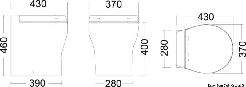 TECMA Elektrische Toilette Elegance 2G (2. Generation) mit All-in-One Bedienpanel