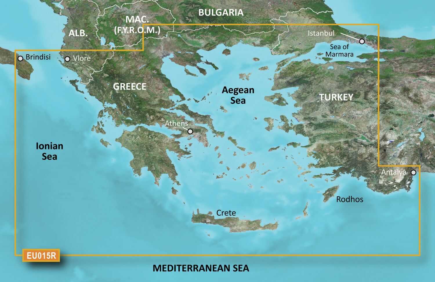 Garmin BlueChart g3 EU015R – Seekarte Ägäisches Meer und Marmarameer