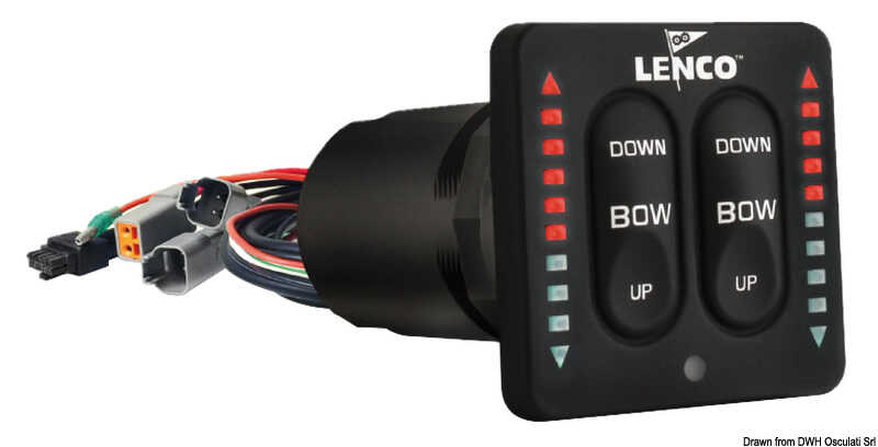 LED Trimmklappen Schalter ALL-IN-ONE für Lenco Single & Dual Actuator Systeme