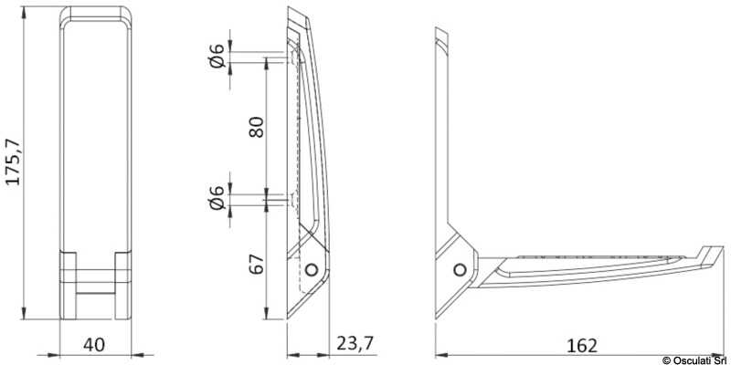 Osculati Klappbare Maststufe Specter