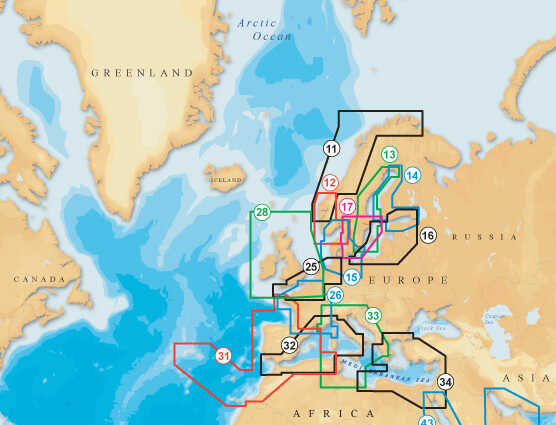 Navionics Platinum+ XL3 32P+ elektronische Seekarte Mediterranean West