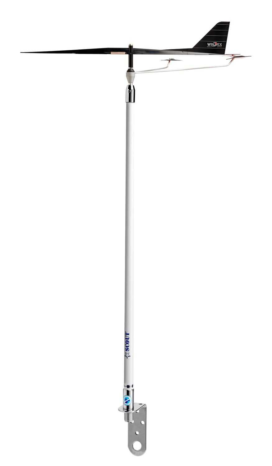 UKW Antenne Scout Windex mit kombinierter Windfahne – optimale Empfangsleistung und Windanzeige für Segelyachten und Sportboote