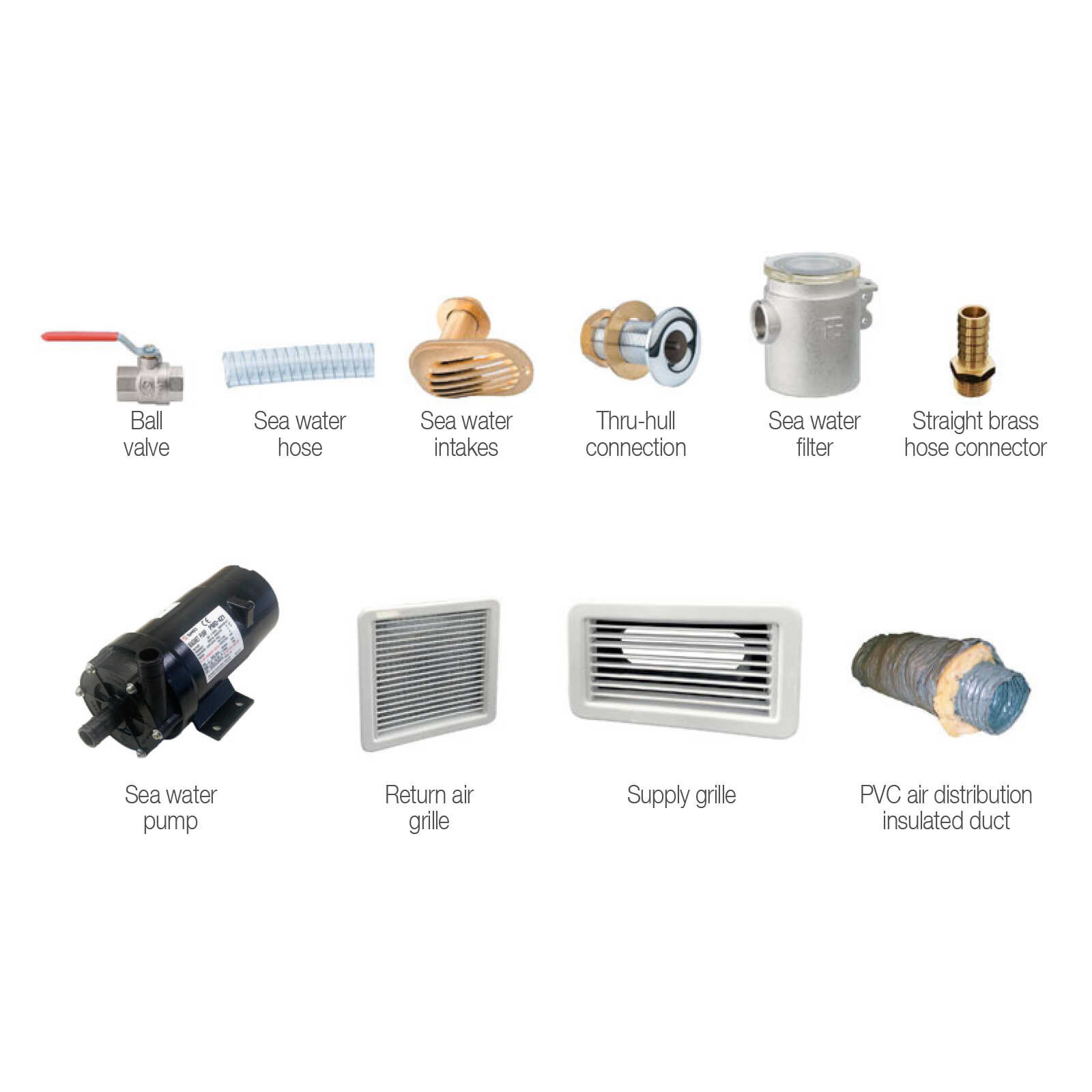 Vitrifrigo Zubehör-Kit für AC 12000 BTU Monoblock Klimaanlage MACS