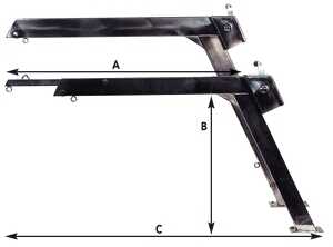 Allpa NIRO Davit mit teleskopischem Arm (Preis pro Stück)