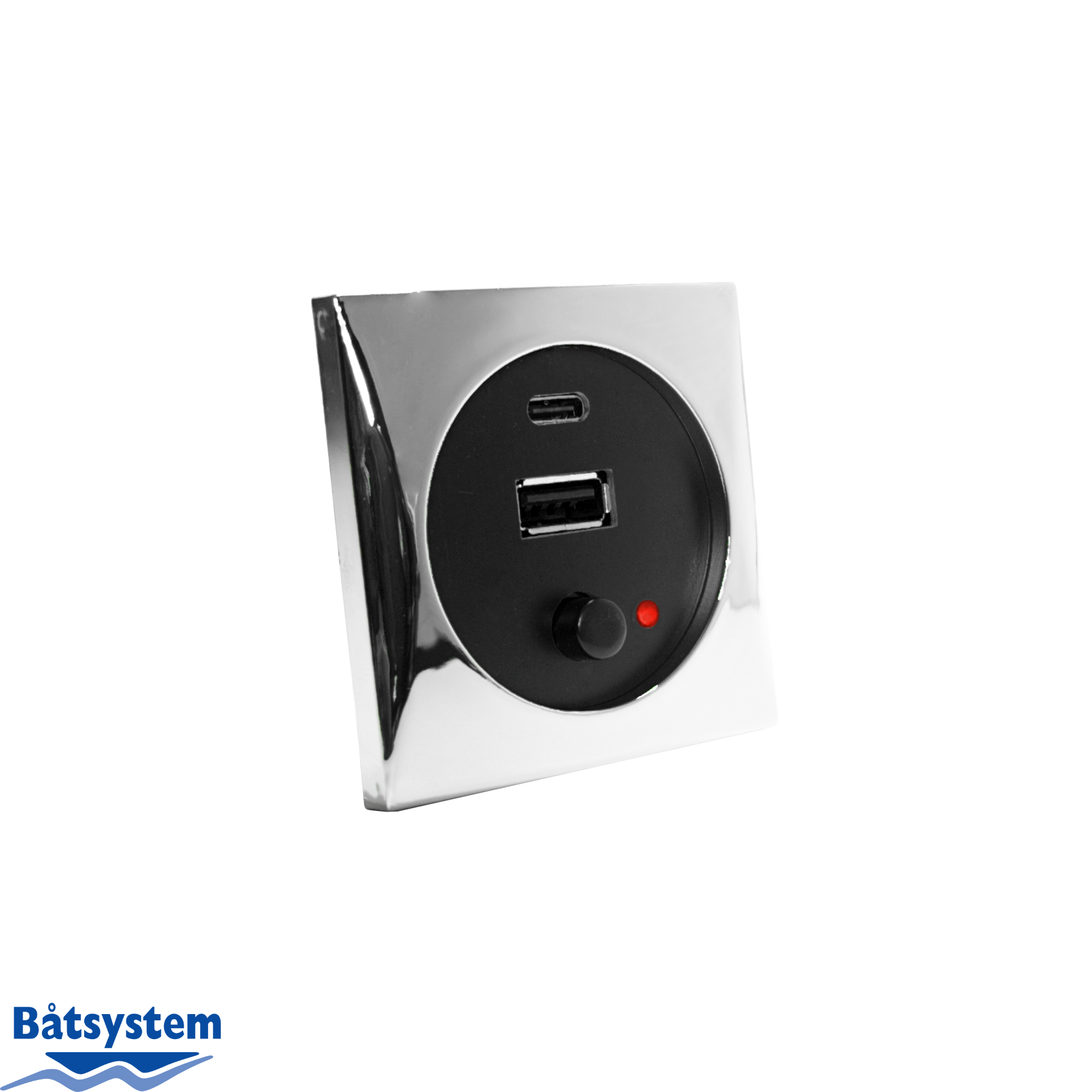 Batsystem USB-Ladesteckdose mit USB-A und USB-C Anschluss 12-24V, 3A Max