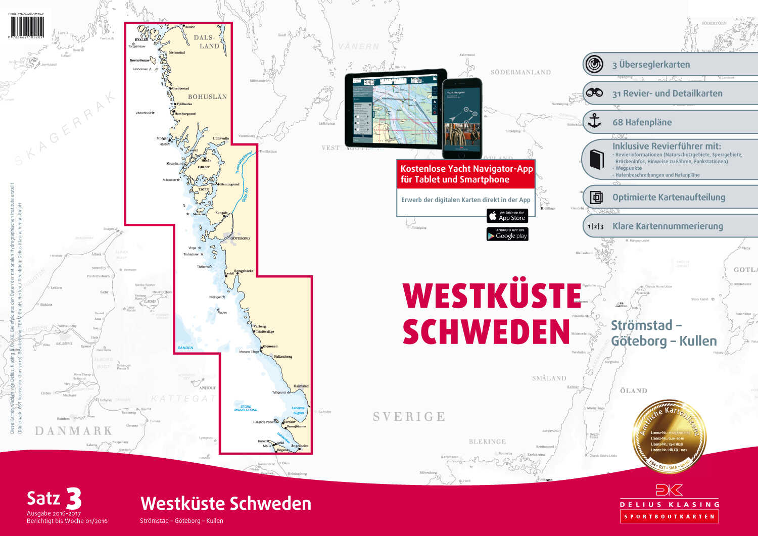 Delius Klasing Sportbootkarten Satz 3: Westküste Schweden Delius Klasing Sportbootkarten Satz 3: Westküste Schweden