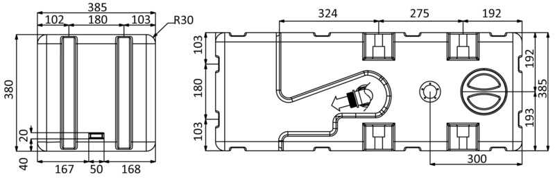 Abmessugen des Schmutzwassertanks mit Fäkalienabsaugpumpe, geruchsarm und einfach zu installieren