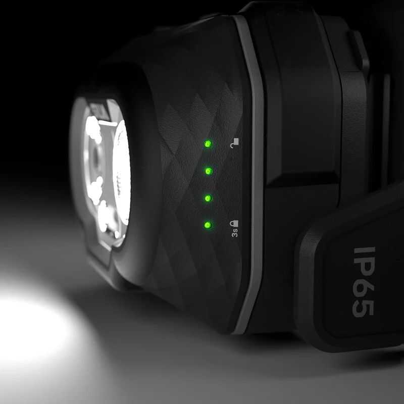 Seitenansicht der Silva Discover 500 Stirnlampe mit ergonomischem Design