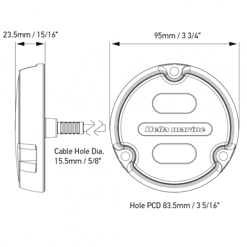 Hella Marine Apelo A2 Aluminium Unterwasserleuchte