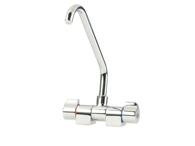 Wasserhahn AC 537 mit glänzender verchromter Oberfläche