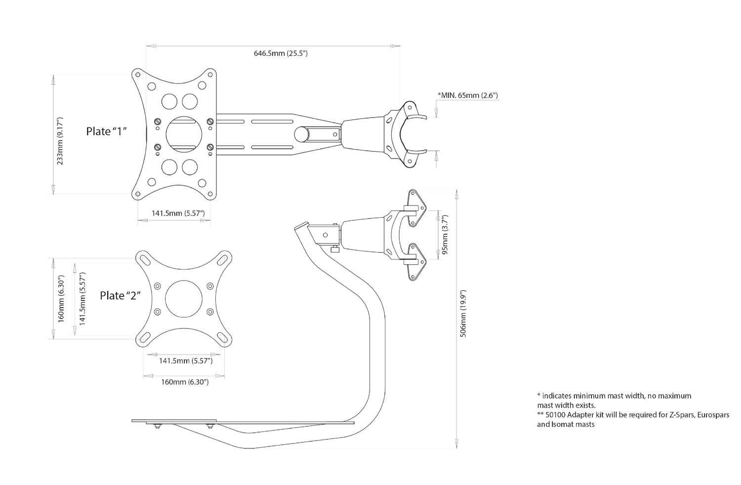 Scanstrut LMM-1 Masthalterung