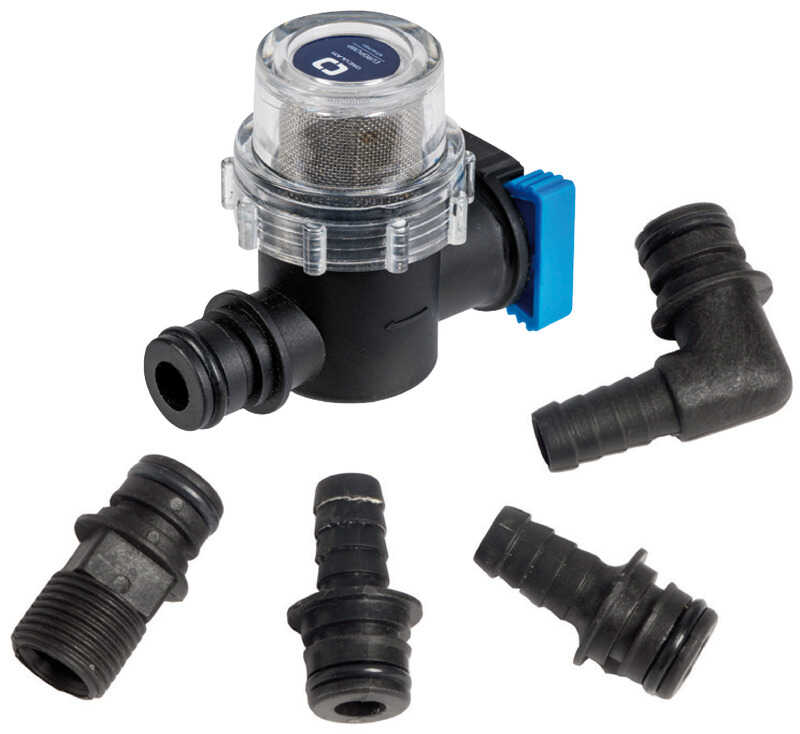 Verbindungselemente und Saugfilter der Europump 12 Wasserpumpe