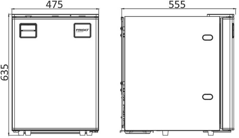 Frigo Kompressor Kühlschrank für Camping, Boot & Wohnmobil
