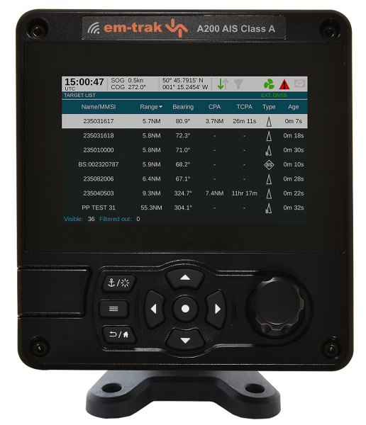 A200 AIS Transponder Klasse A mit Display & SOLAS