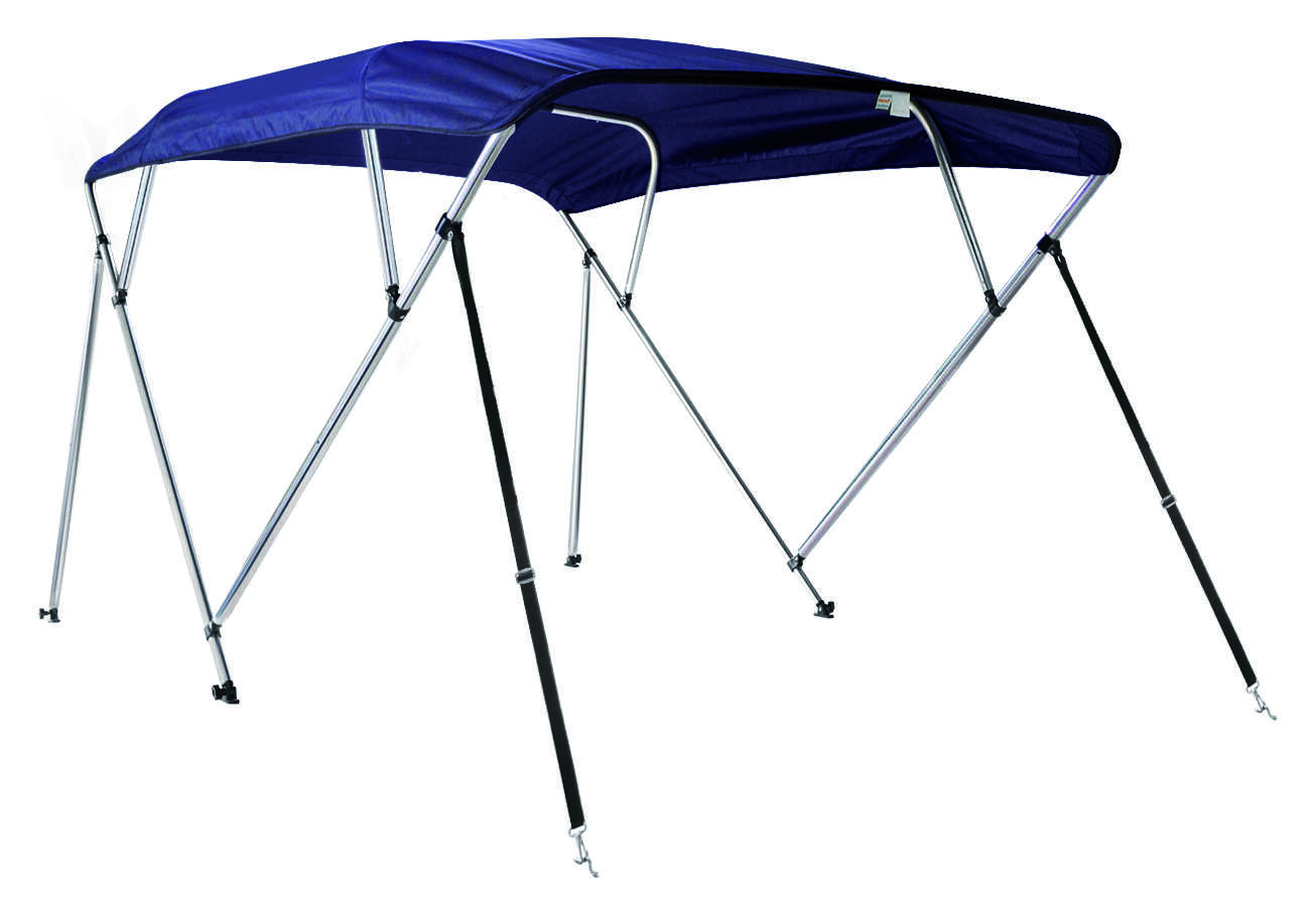 Stabiles 4-Bogen Bimini Top von Talamex in Schwarz für Motorboote