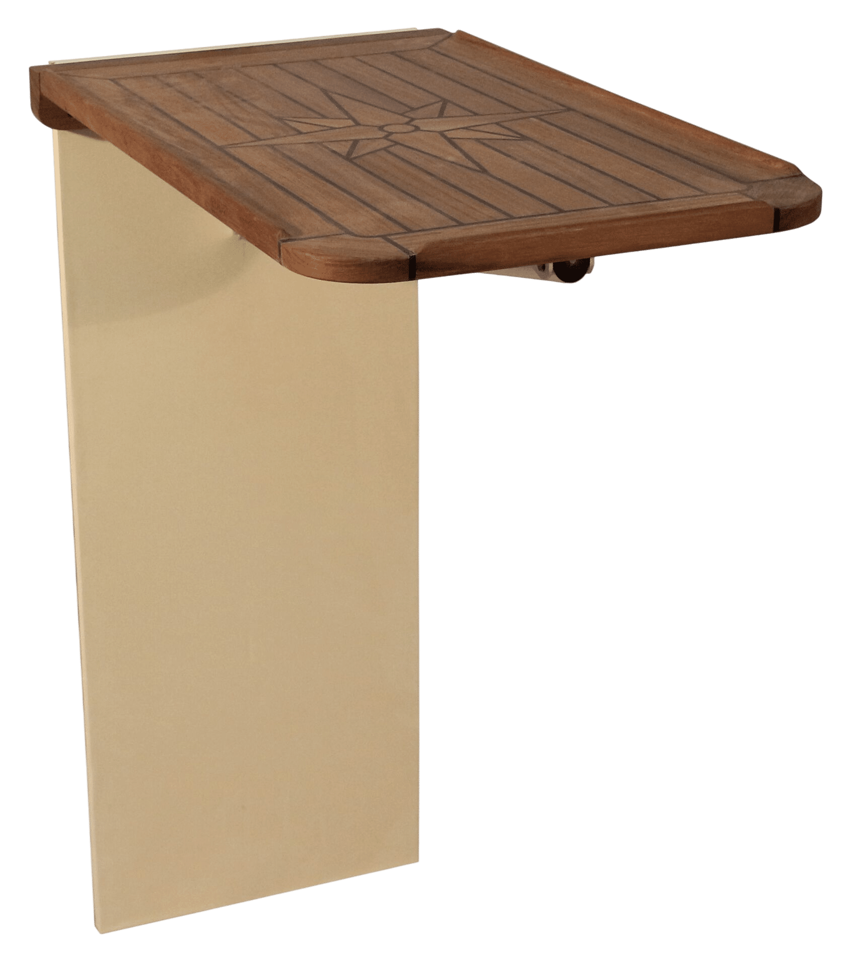 EUDE Teak-Tischplatte für Wandmontage 38 x 60 cm