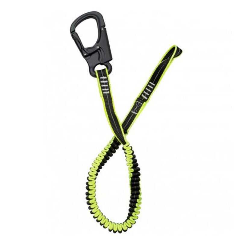 Plastimo Elastische Sicherheitsleine mit 1 Karabiner einfach grün