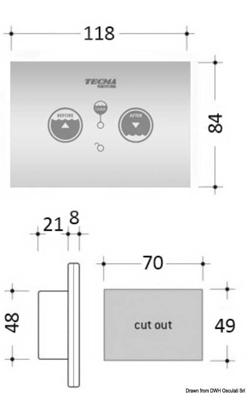 TECMA Touch Bedienpanel mit 2-Tasten