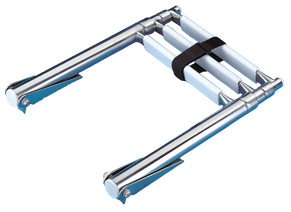 Allpa NIRO Teleskop-Badeleiter 3-Stufig