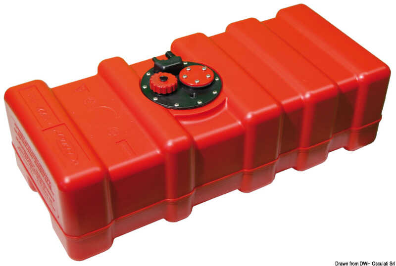 Osculati Kraftstofftank aus Eltex 53 l, EG-zugelassen, niedrige Bauhöhe